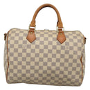 LOUIS VUITTON Damier Azur Speedy Bandouliere 30 Hand Bag 2way N41052 Auth 116159-2