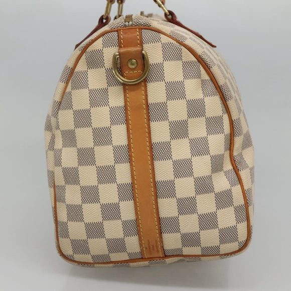 LOUIS VUITTON Damier Azur Speedy Bandouliere 30 Hand Bag 2way N41052 Auth 116159