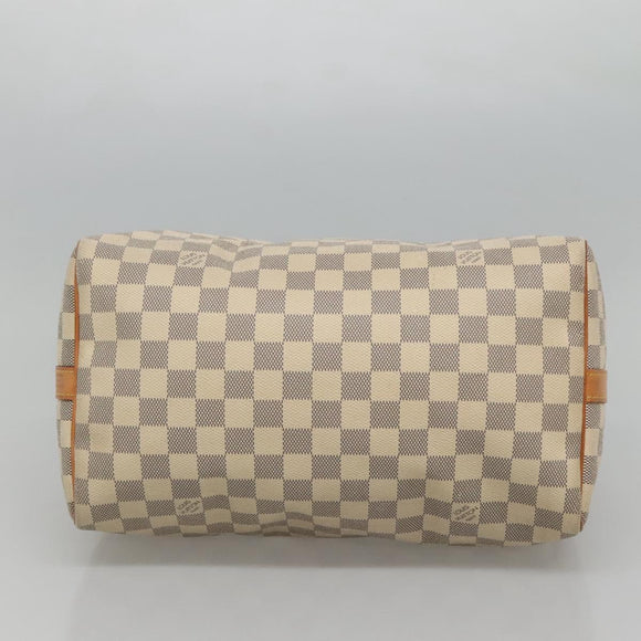 LOUIS VUITTON Damier Azur Speedy Bandouliere 30 Hand Bag 2way N41052 Auth 116159