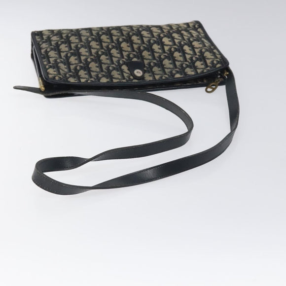 Christian Dior Trotter Canvas Shoulder Bag Navy Auth 116165