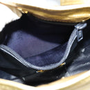 LOEWE Anagram Shoulder Bag Leather Gold Tone Auth 116175-19