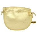 LOEWE Anagram Shoulder Bag Leather Gold Tone Auth 116175-2