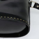 CELINE Shoulder Bag Patent leather Black Auth 116182-15
