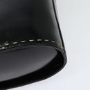 CELINE Shoulder Bag Patent leather Black Auth 116182-17