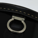 CELINE Shoulder Bag Patent leather Black Auth 116182-18
