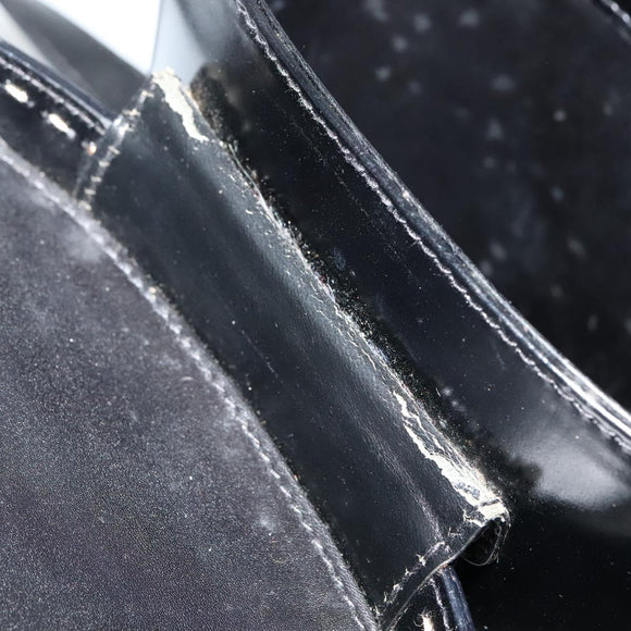 CELINE Shoulder Bag Patent leather Black Auth 116182