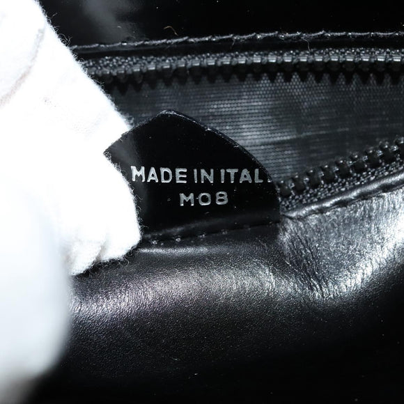 CELINE Shoulder Bag Patent leather Black Auth 116182