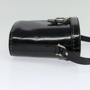 CELINE Shoulder Bag Patent leather Black Auth 116182-4