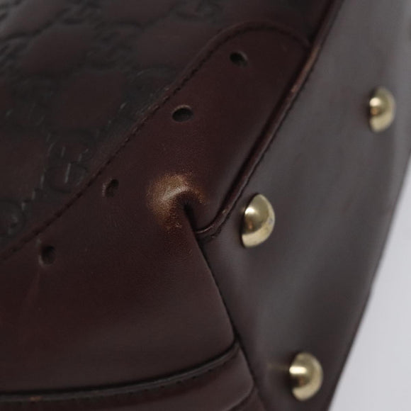 GUCCI GG Canvas Guccissima Hand Bag Gold Brown 145994 Auth 116184