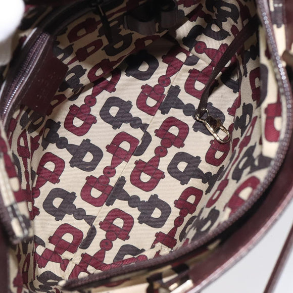 GUCCI GG Canvas Guccissima Hand Bag Gold Brown 145994 Auth 116184