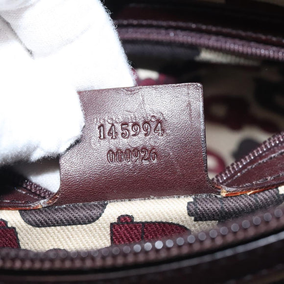 GUCCI GG Canvas Guccissima Hand Bag Gold Brown 145994 Auth 116184