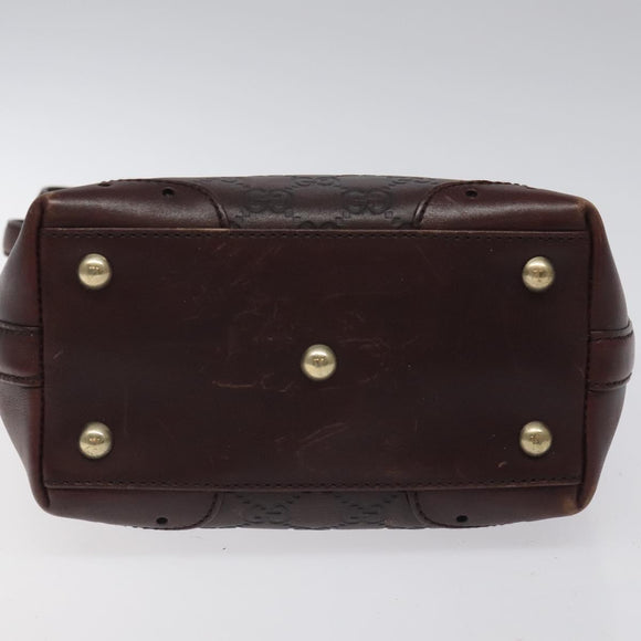 GUCCI GG Canvas Guccissima Hand Bag Gold Brown 145994 Auth 116184