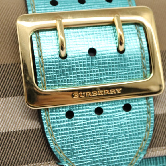 BURBERRY Nova Check Shoulder Bag Canvas 2way Beige Auth 116187