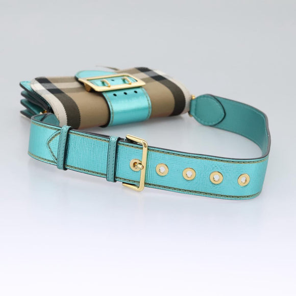 BURBERRY Nova Check Shoulder Bag Canvas 2way Beige Auth 116187