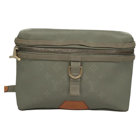 LOUIS VUITTON Monogram Titanium Messenger PM Bag Gray M43889 LV Auth 116190