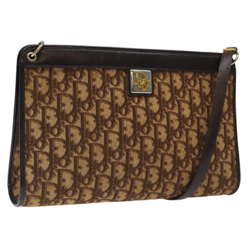 Christian Dior Trotter Canvas Shoulder Bag Brown Auth 116199