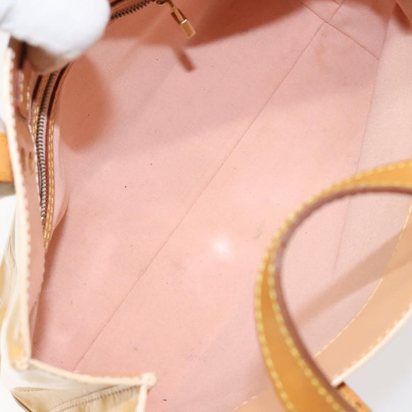 LOUIS VUITTON Monogram Vernis Reade PM Bag Marshmallow Pink M91306 Auth 116202