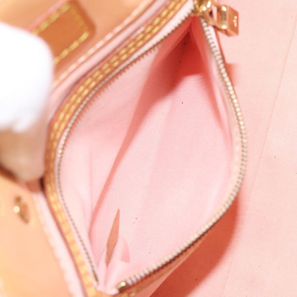 LOUIS VUITTON Monogram Vernis Reade PM Bag Marshmallow Pink M91306 Auth 116202