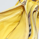 BURBERRY Nova Check Shoulder Bag Leather Yellow Auth 116203-19