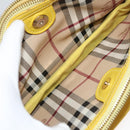BURBERRY Nova Check Shoulder Bag Leather Yellow Auth 116203-11