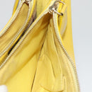 BURBERRY Nova Check Shoulder Bag Leather Yellow Auth 116203-24