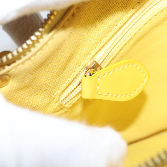 BURBERRY Nova Check Shoulder Bag Leather Yellow Auth 116203