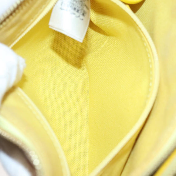 BURBERRY Nova Check Shoulder Bag Leather Yellow Auth 116203