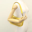 BURBERRY Nova Check Shoulder Bag Leather Yellow Auth 116203-28
