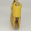 BURBERRY Nova Check Shoulder Bag Leather Yellow Auth 116203-3