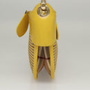 BURBERRY Nova Check Shoulder Bag Leather Yellow Auth 116203-4