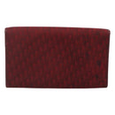 Christian Dior Trotter Canvas Chain Shoulder Bag Red Gold Auth 116208-2