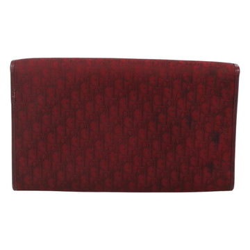 Christian Dior Trotter Canvas Chain Shoulder Bag Red Gold Auth 116208 - 0