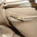 Salvatore Ferragamo Gancini Hand Bag Canvas Leather 2way Beige Gold Auth 116212-23