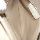 Salvatore Ferragamo Gancini Hand Bag Canvas Leather 2way Beige Gold Auth 116212-24