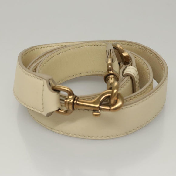 Salvatore Ferragamo Gancini Hand Bag Canvas Leather 2way Beige Gold Auth 116212