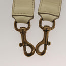 Salvatore Ferragamo Gancini Hand Bag Canvas Leather 2way Beige Gold Auth 116212-26