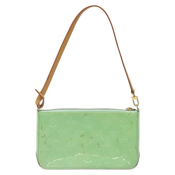 LOUIS VUITTON Monogram Vernis Mallory Square Pouch Peppermint M91293 Auth 116213 - 0