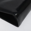 Salvatore Ferragamo Chain Shoulder Bag Patent leather Black Gold Auth 116223-17
