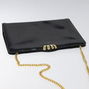Salvatore Ferragamo Chain Shoulder Bag Patent leather Black Gold Auth 116223-6