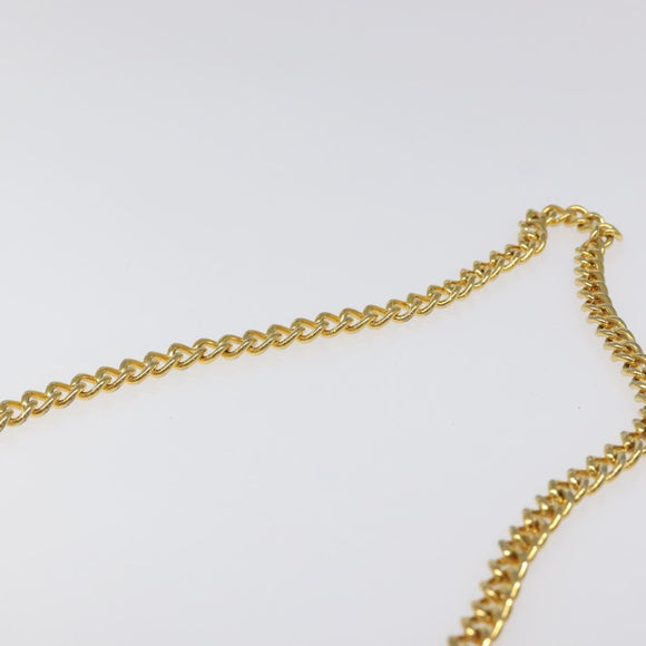 Salvatore Ferragamo Chain Shoulder Bag Patent leather Black Gold Auth 116223