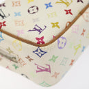 LOUIS VUITTON Monogram Multicolor Trousse Wapity Pouch White M58033 Auth 116230-11