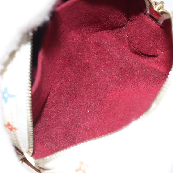 LOUIS VUITTON Monogram Multicolor Trousse Wapity Pouch White M58033 Auth 116230