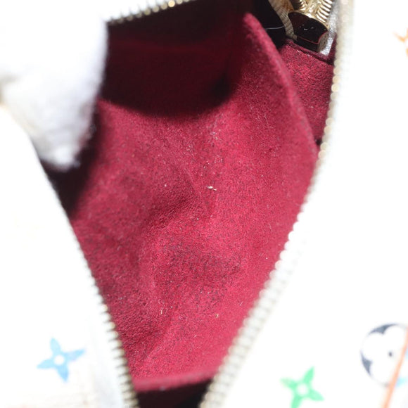 LOUIS VUITTON Monogram Multicolor Trousse Wapity Pouch White M58033 Auth 116230