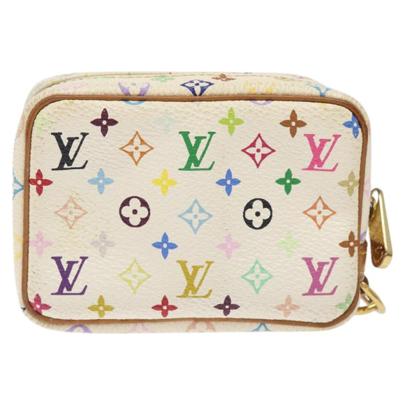 LOUIS VUITTON Monogram Multicolor Trousse Wapity Pouch White M58033 Auth 116230