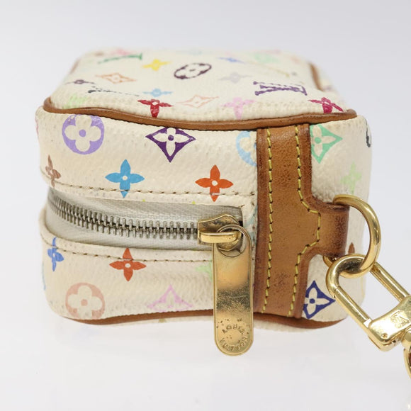 LOUIS VUITTON Monogram Multicolor Trousse Wapity Pouch White M58033 Auth 116230