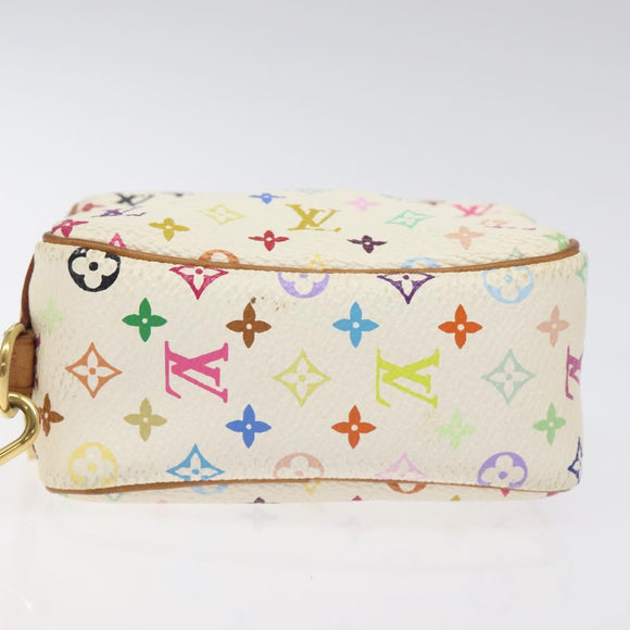 LOUIS VUITTON Monogram Multicolor Trousse Wapity Pouch White M58033 Auth 116230