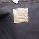 BURBERRY Nova Check Shoulder Bag PVC Beige Gold Auth 116233-15