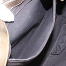 BURBERRY Nova Check Shoulder Bag PVC Beige Gold Auth 116233-19