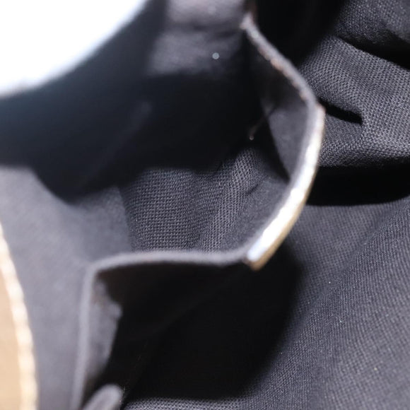 BURBERRY Nova Check Shoulder Bag PVC Beige Gold Auth 116233