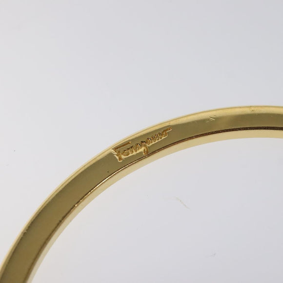 Salvatore Ferragamo Hand Bag Leather Black Gold Auth 116237